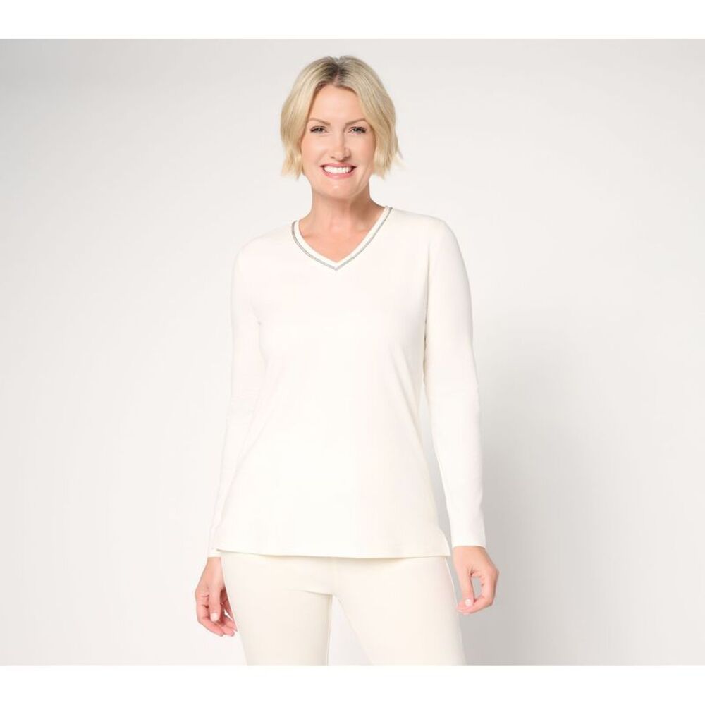 Belle by Kim Gravel Women's Top Sz XL Make Your Selection: Jingle White